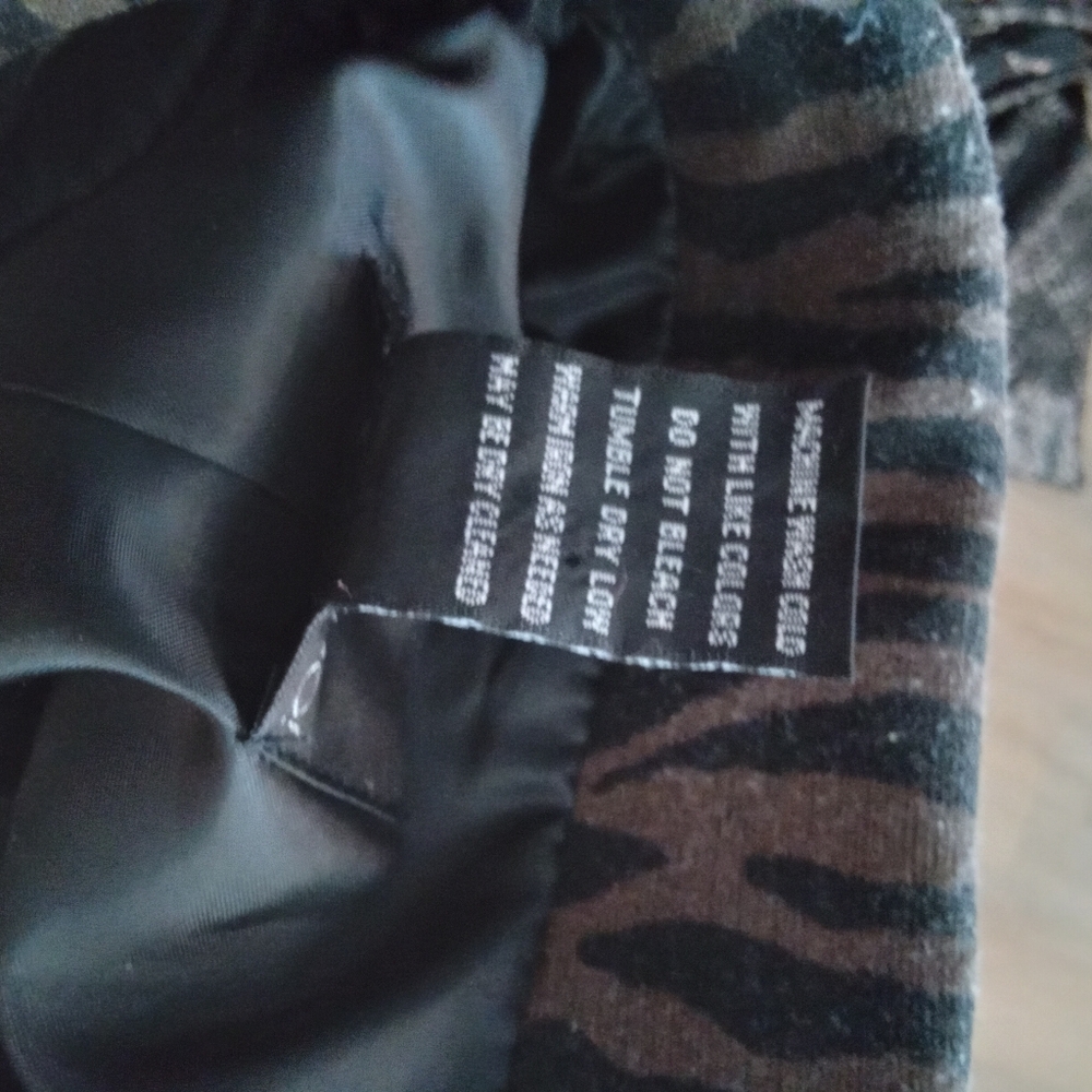 First Option Too Plus Size 16W Brown Zebra Print Coat - Picture 11 of 14